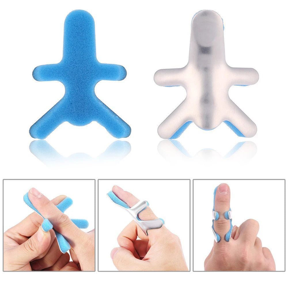 Tcare Medical Finger Splint Brace Frog Phalanx Posture Corrector Aluminium Finger Protect Support Recovery Injury Malleable Belt